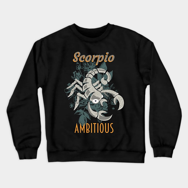 Scorpio sign of the zodiac Crewneck Sweatshirt by Foxxy Merch